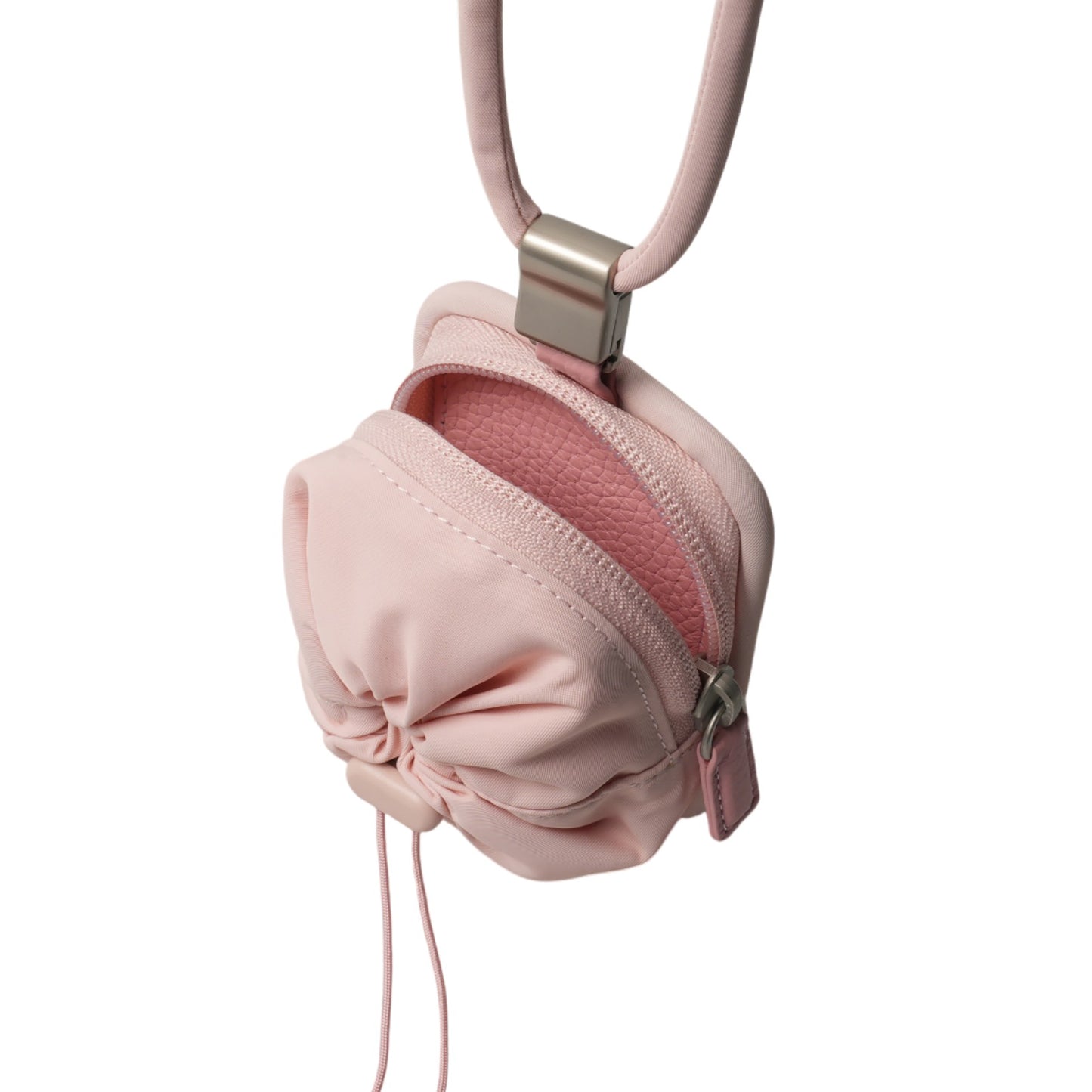 iPhone ACCESSORIES-NYLON PURSE WITH DETACHABLE STRAP / PALE PINK