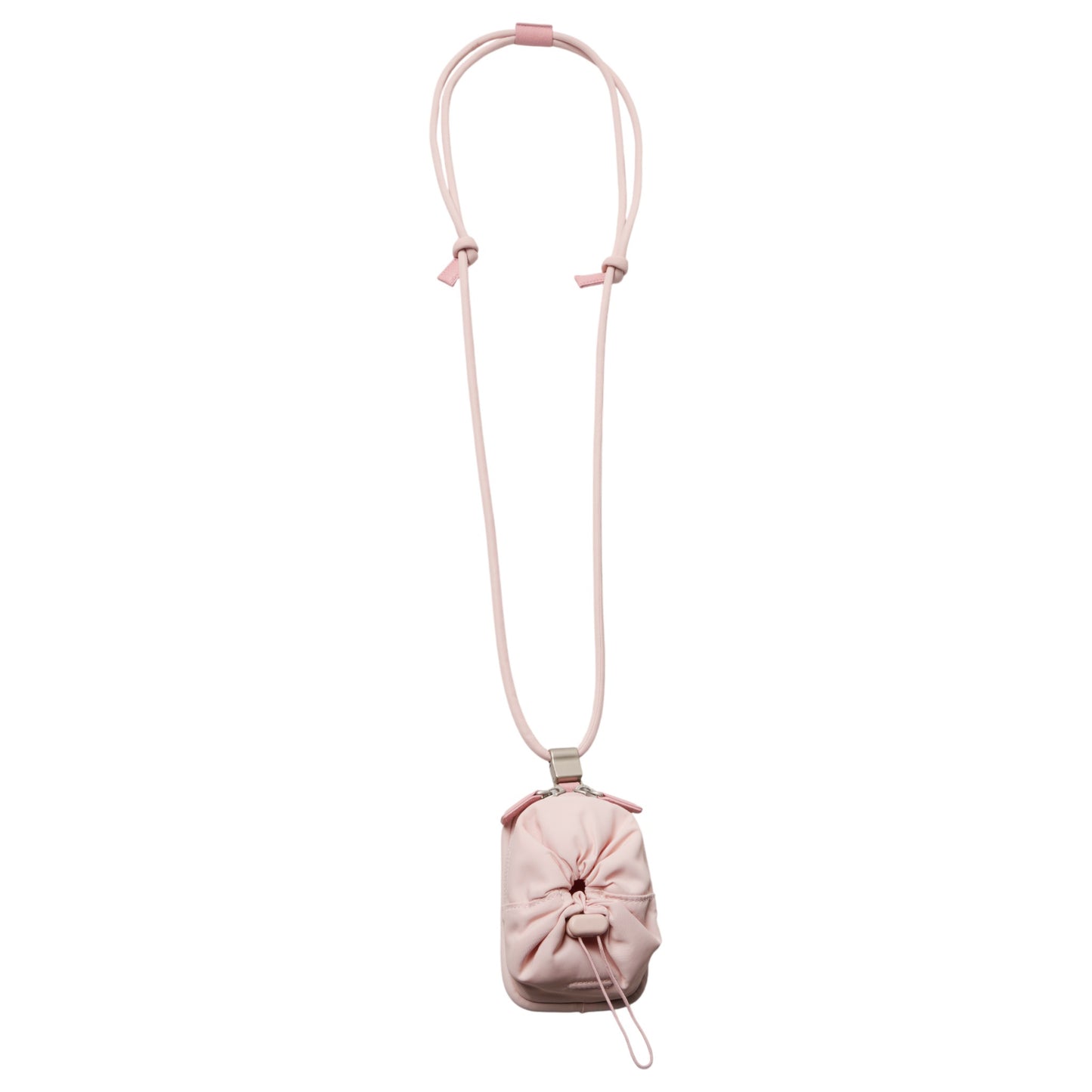 iPhone ACCESSORIES-NYLON PURSE WITH DETACHABLE STRAP / PALE PINK
