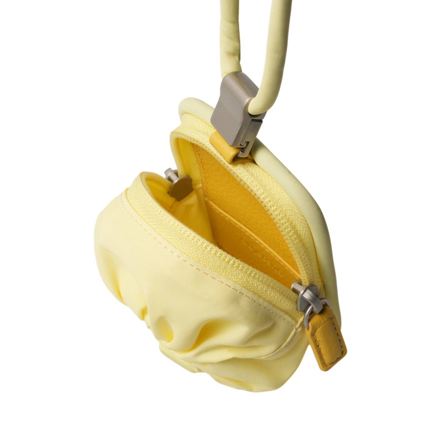 iPhone ACCESSORIES-NYLON PURSE WITH DETACHABLE STRAP / PALE YELLOW
