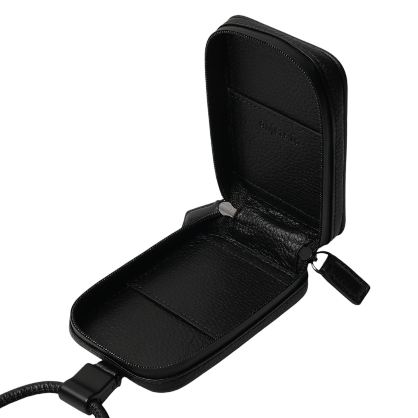 iPhone ACCESSORIES-LEATHER MICRO BAG WITH DETACHABLE STRAP / BLACK