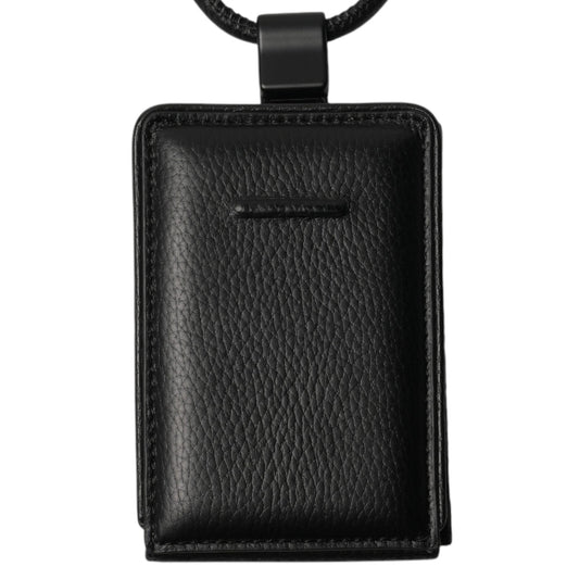iPhone ACCESSORIES-LEATHER WALLET WITH DETACHABLE STRAP / BLACK