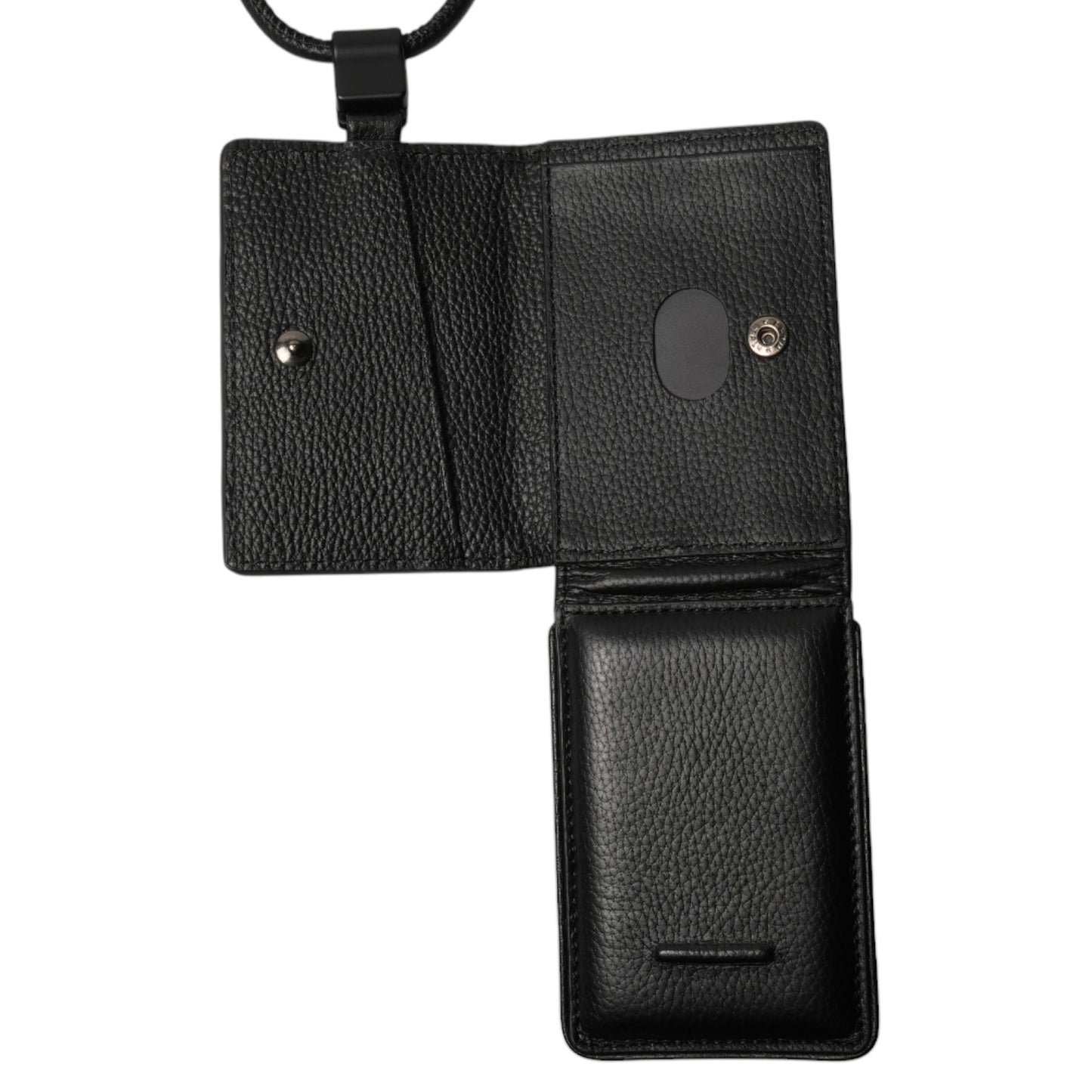 iPhone ACCESSORIES-LEATHER WALLET WITH DETACHABLE STRAP / BLACK