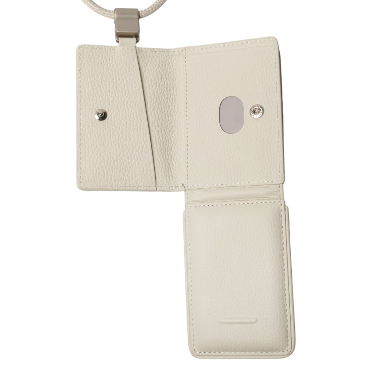 iPhone ACCESSORIES-LEATHER WALLET WITH DETACHABLE STRAP / MARSHMALLOW