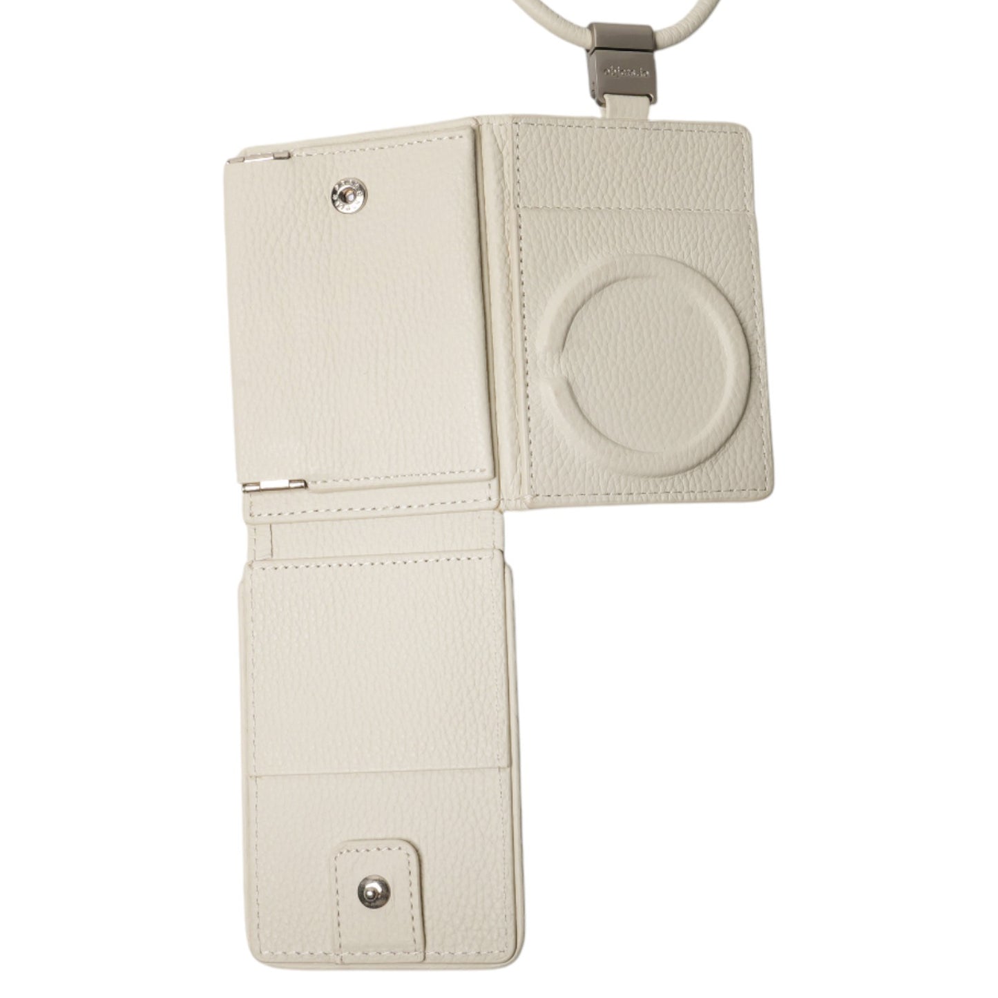 iPhone ACCESSORIES-LEATHER WALLET WITH DETACHABLE STRAP / MARSHMALLOW