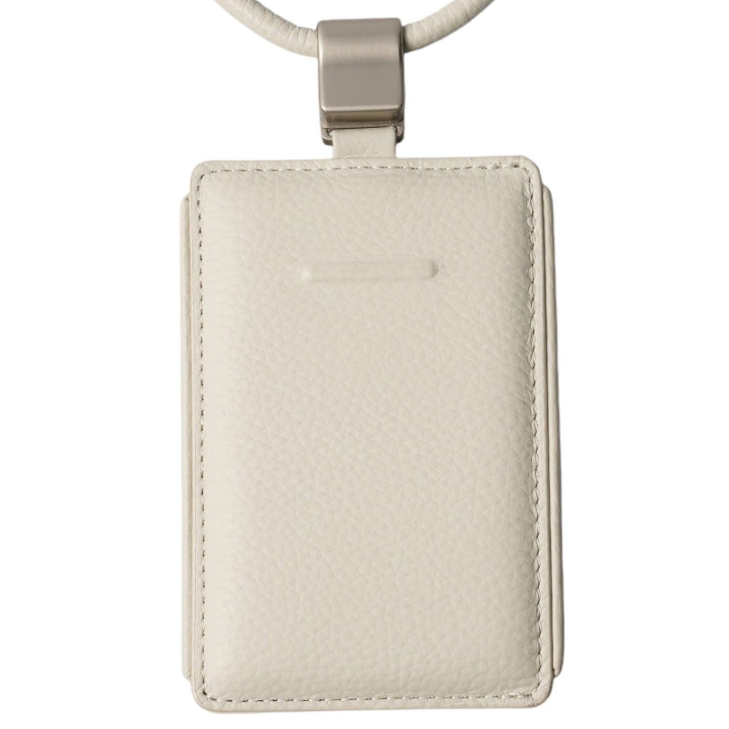 iPhone ACCESSORIES-LEATHER SLIM CARD HOLDER WITH DETACHABLE STRAP / MARSHMALLOW