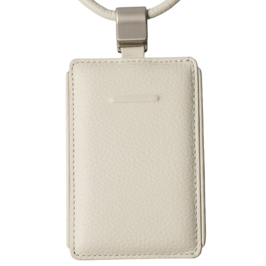 iPhone ACCESSORIES-LEATHER SLIM CARD HOLDER WITH DETACHABLE STRAP / MARSHMALLOW