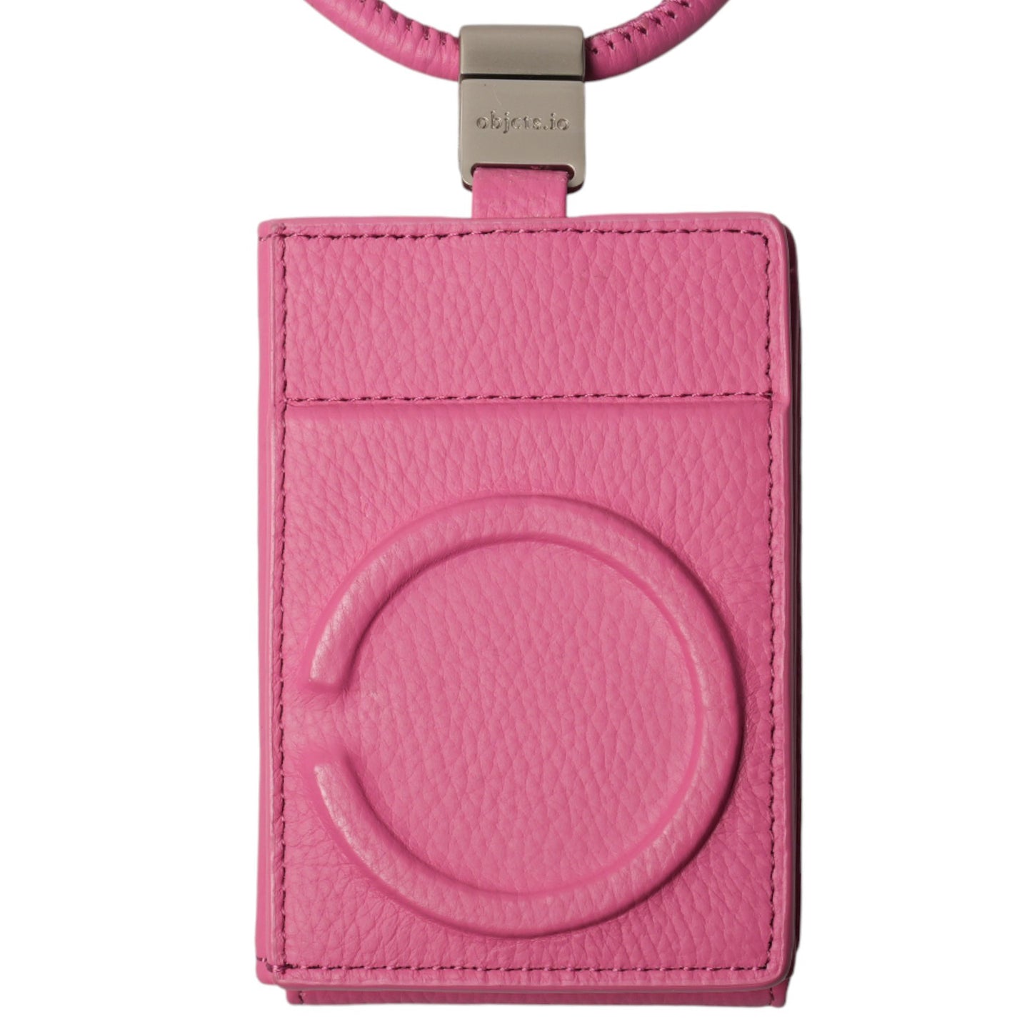 iPhone ACCESSORIES-LEATHER WALLET WITH DETACHABLE STRAP / SHOCKING PINK