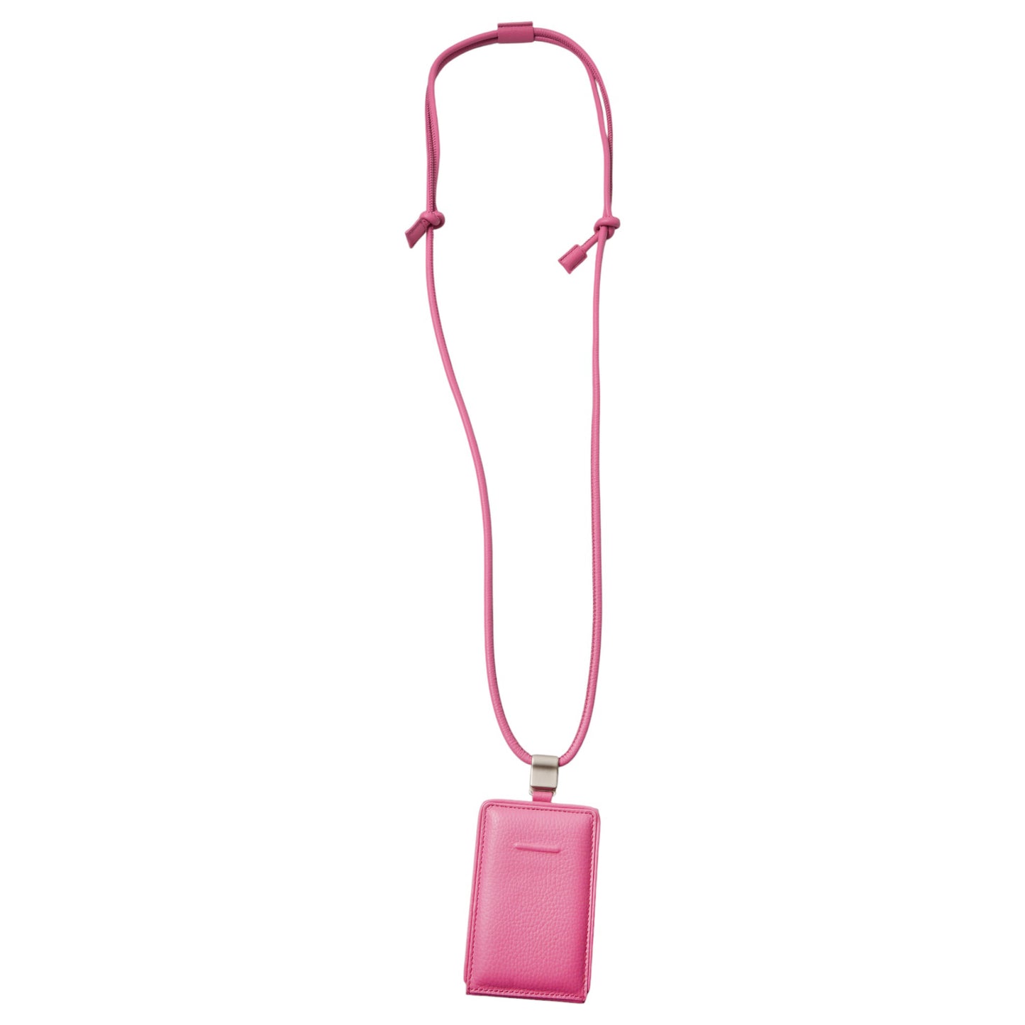 iPhone ACCESSORIES-LEATHER WALLET WITH DETACHABLE STRAP / SHOCKING PINK