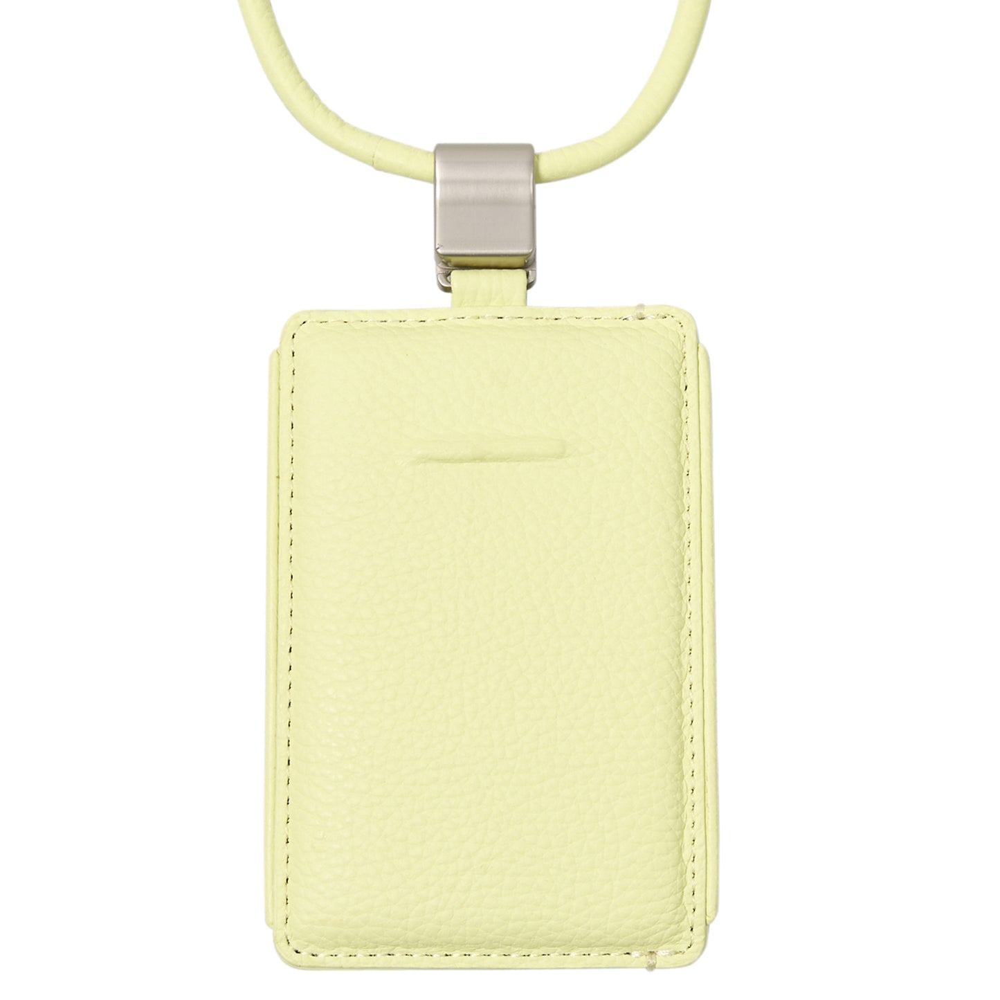 iPhone ACCESSORIES-LEATHER SLIM CARD HOLDER WITH DETACHABLE STRAP / BUTTER YELLOW