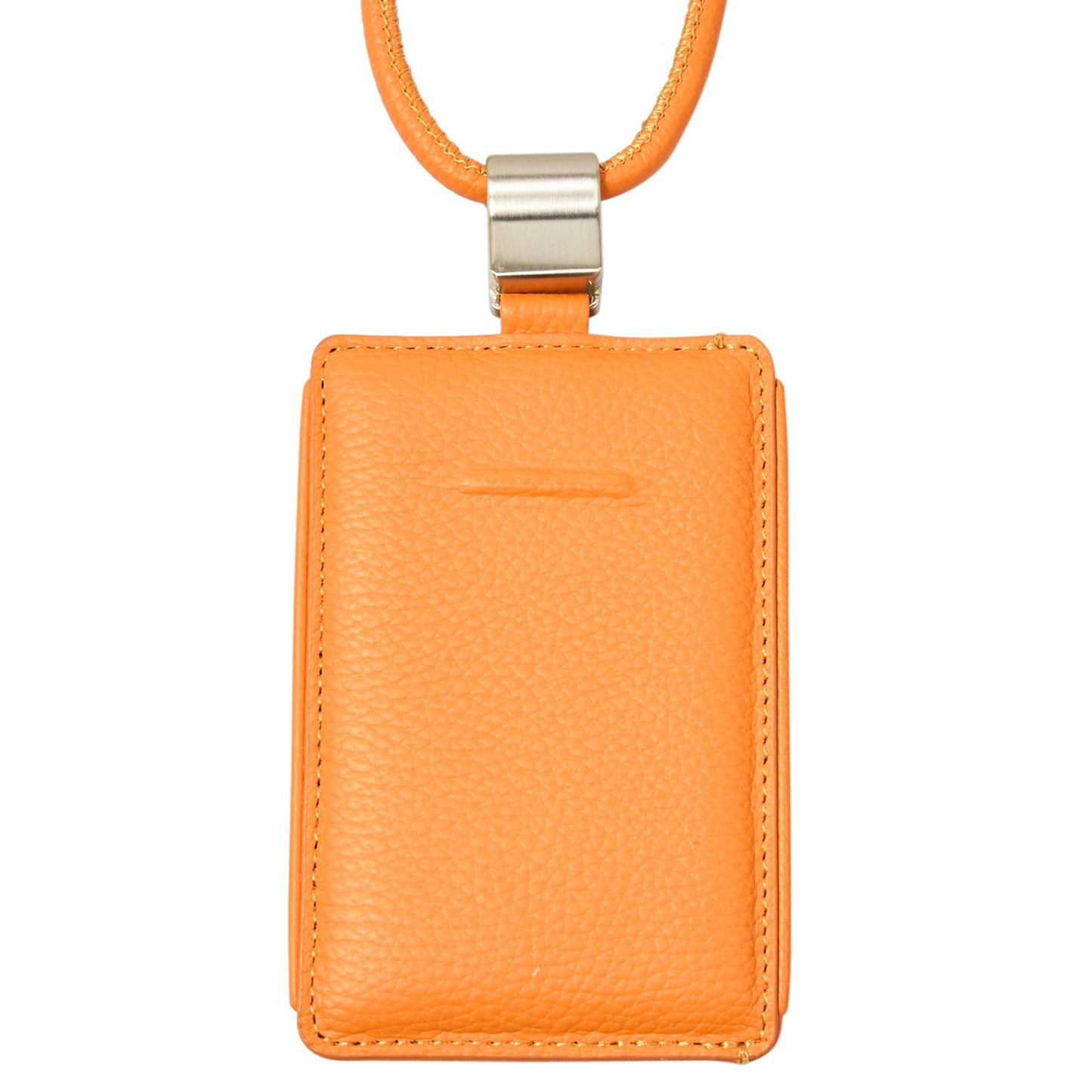 iPhone ACCESSORIES-LEATHER SLIM CARD HOLDER WITH DETACHABLE STRAP / PUMPKIN