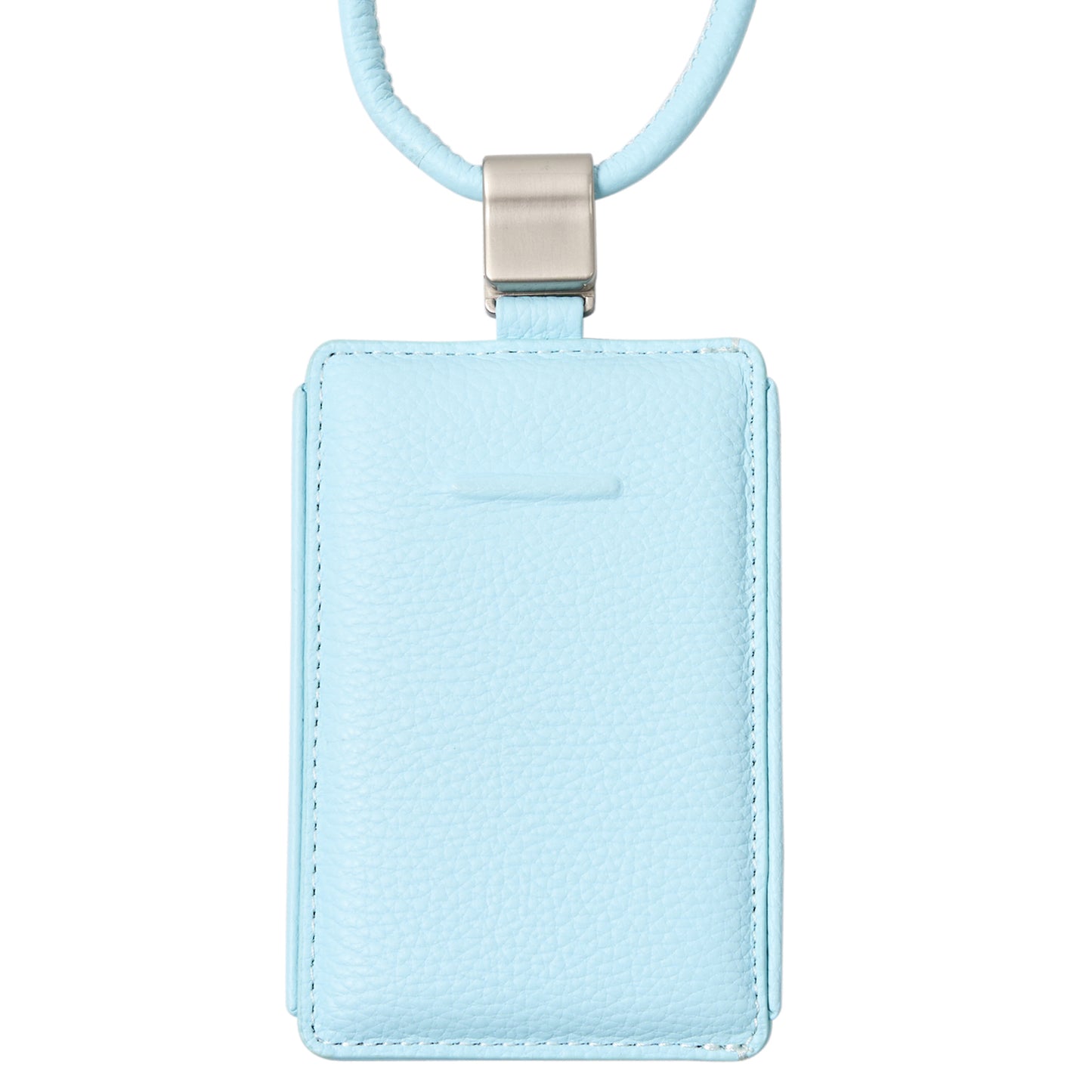iPhone ACCESSORIES-LEATHER SLIM CARD HOLDER WITH DETACHABLE STRAP / LIGHT BLUE