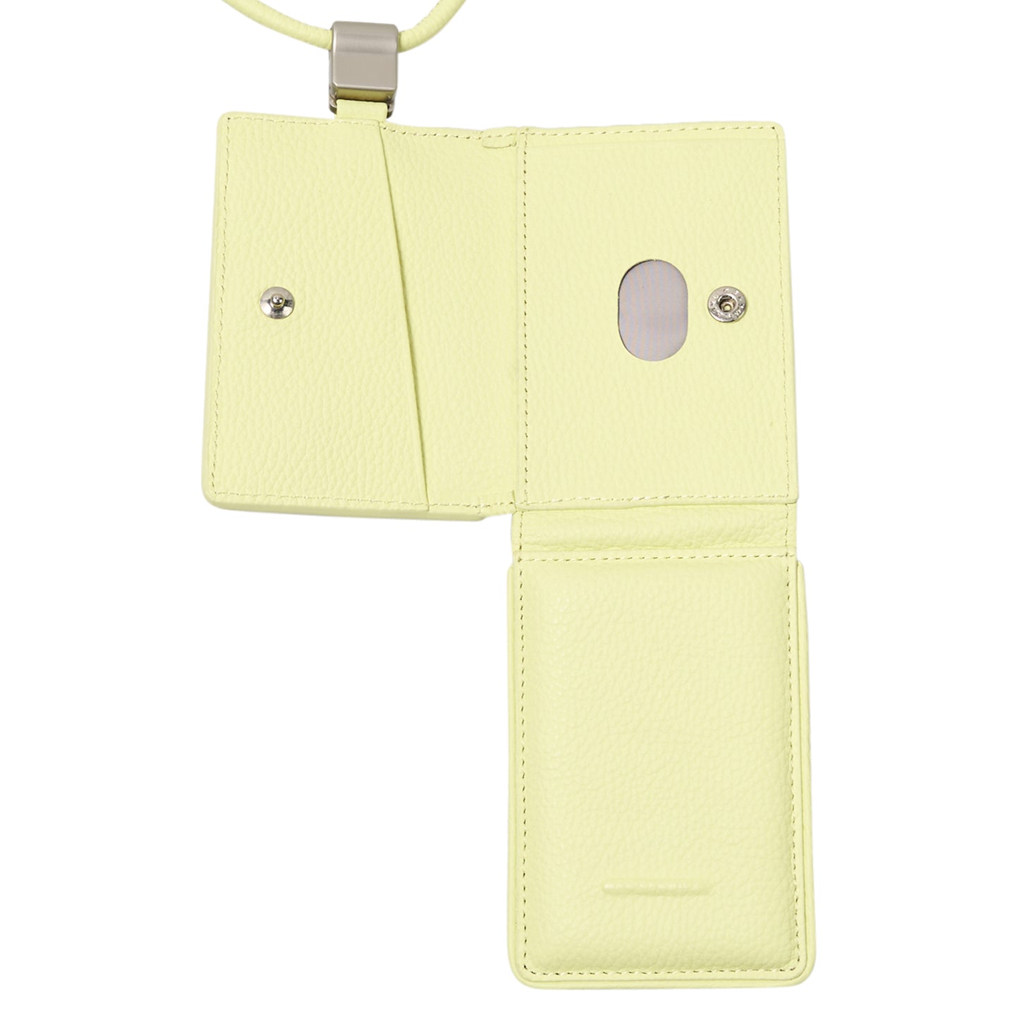 iPhone ACCESSORIES-LEATHER WALLET WITH DETACHABLE STRAP / BUTTER YELLOW
