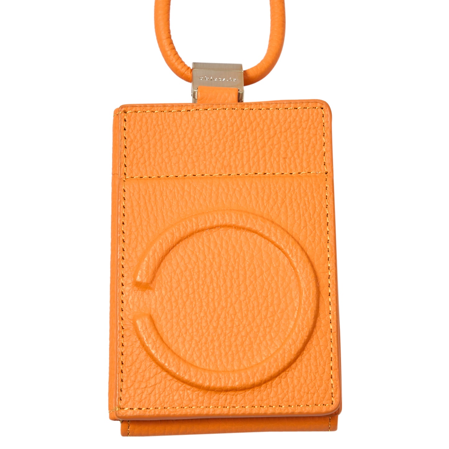 iPhone ACCESSORIES-LEATHER WALLET WITH DETACHABLE STRAP / PUMPKIN