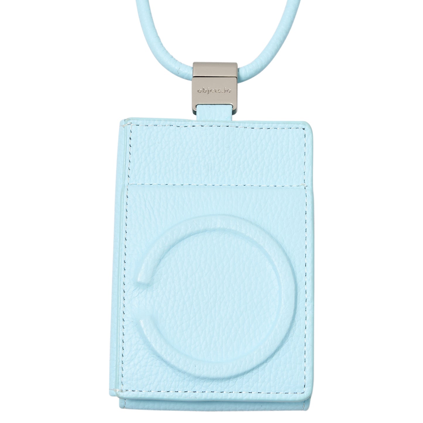 iPhone ACCESSORIES-LEATHER WALLET WITH DETACHABLE STRAP / LIGHT BLUE