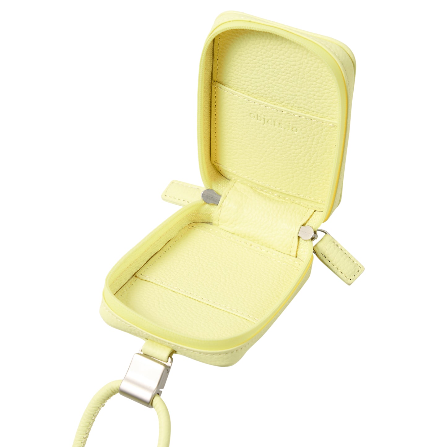 iPhone ACCESSORIES-LEATHER MICRO BAG WITH DETACHABLE STRAP / BUTTER YELLOW