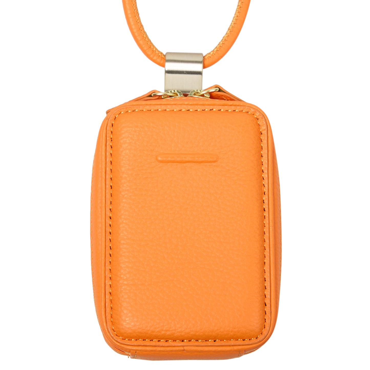 iPhone ACCESSORIES-LEATHER MICRO BAG WITH DETACHABLE STRAP / PUMPKIN