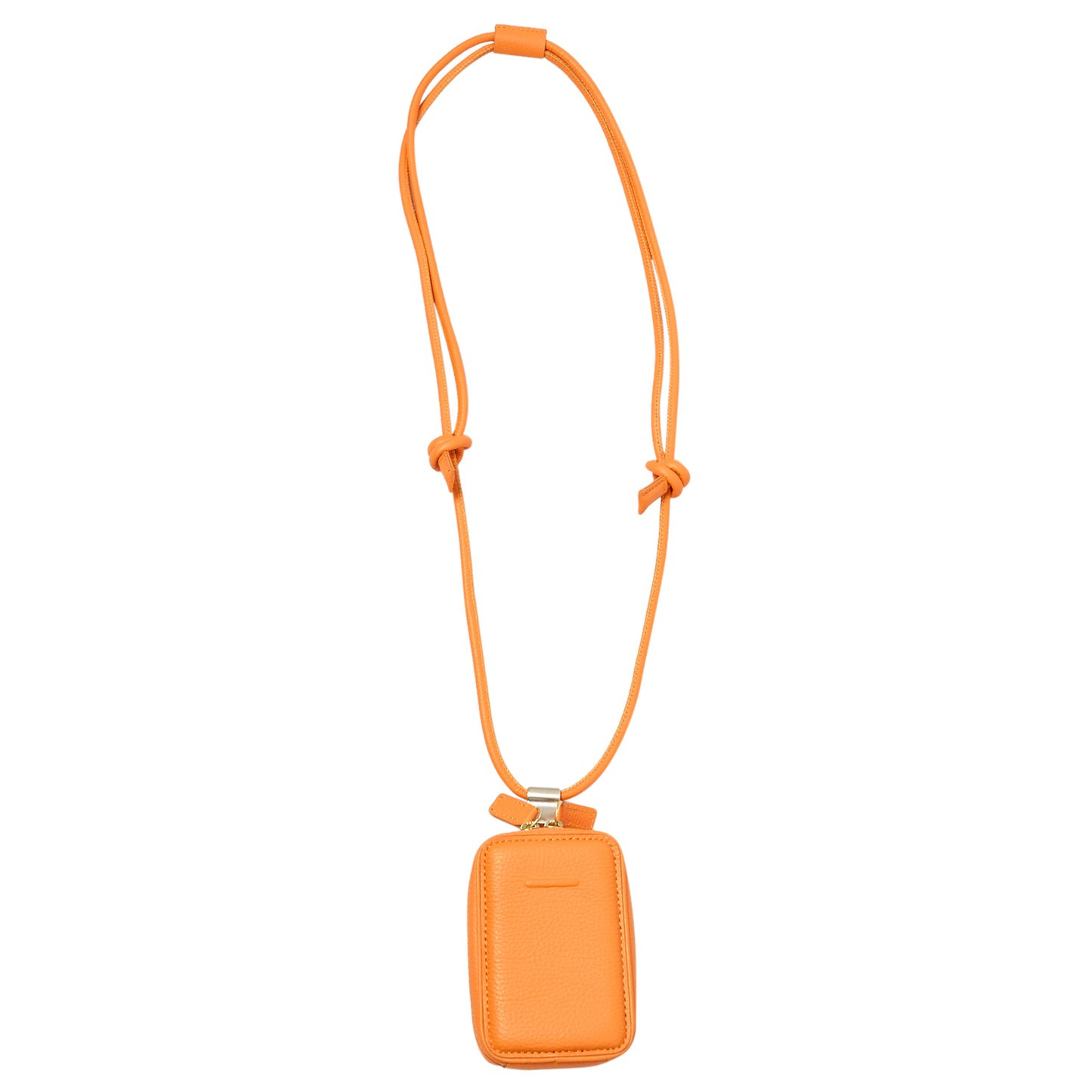 iPhone ACCESSORIES-LEATHER MICRO BAG WITH DETACHABLE STRAP / PUMPKIN