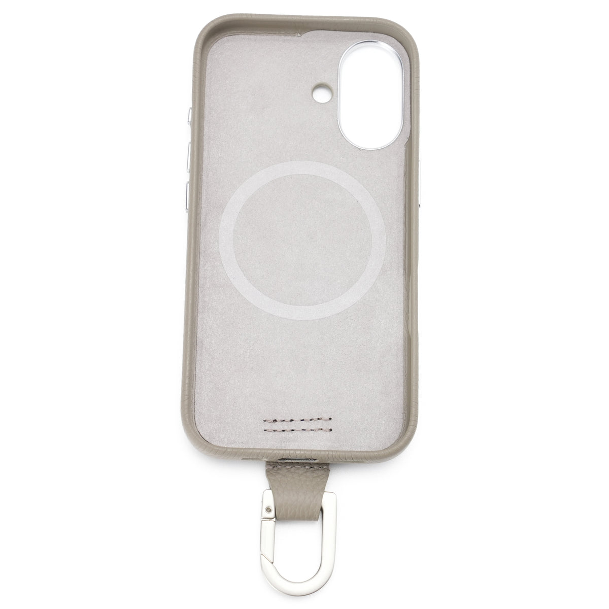 iPhone CASE (カラビナ付) 【17. 16】/ GREIGE