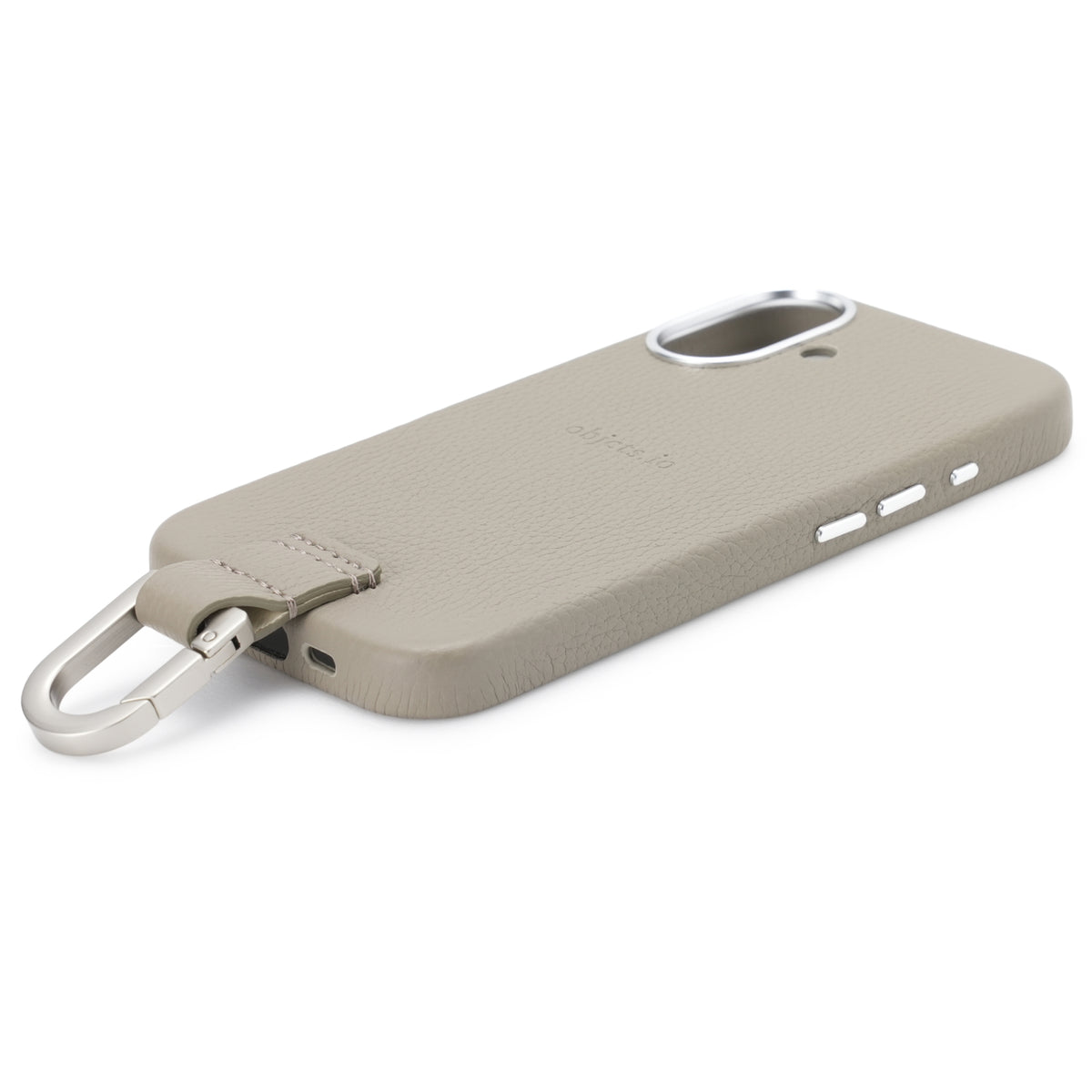 iPhone CASE (カラビナ付) 【17. 16】/ GREIGE