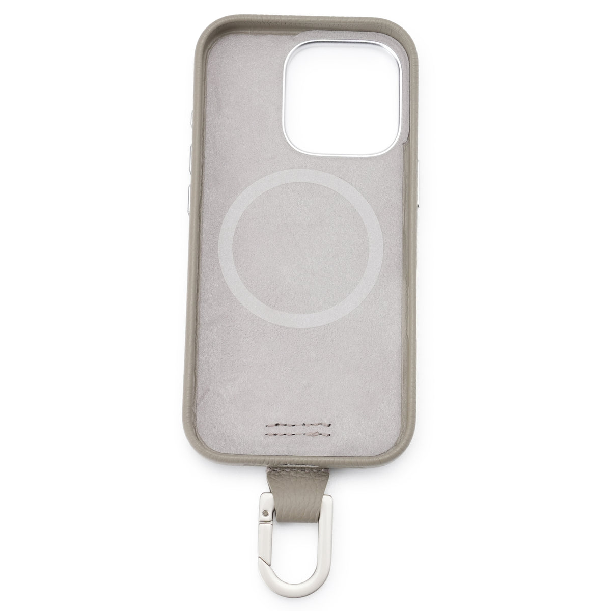 iPhone CASE (カラビナ付) 【17. 16】/ GREIGE