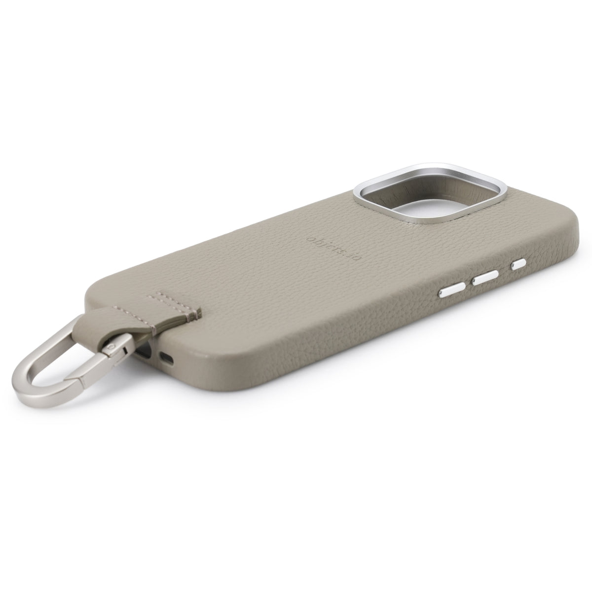 iPhone CASE (カラビナ付) 【17. 16】/ GREIGE