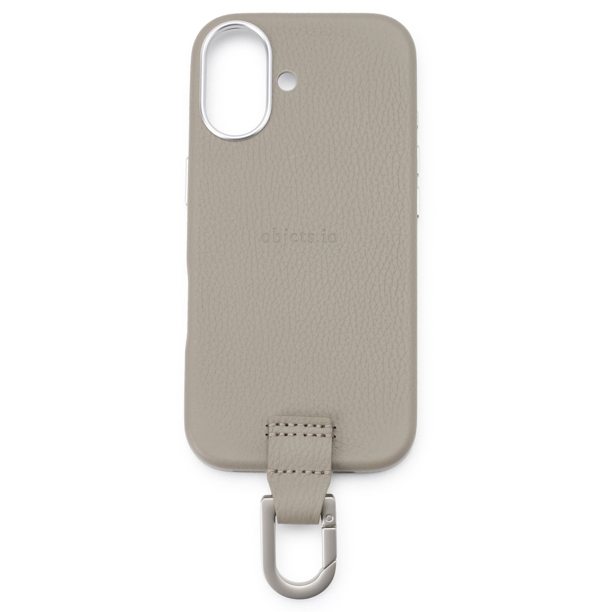 iPhone CASE (カラビナ付) 【17. 16】/ GREIGE
