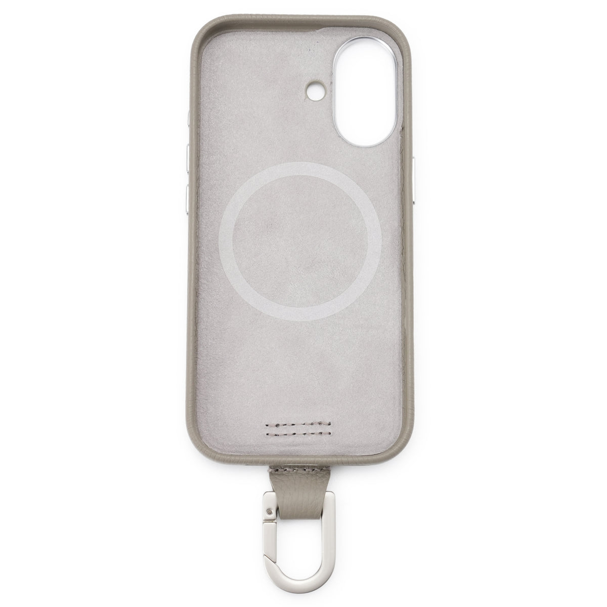 iPhone CASE (カラビナ付) 【17. 16】/ GREIGE
