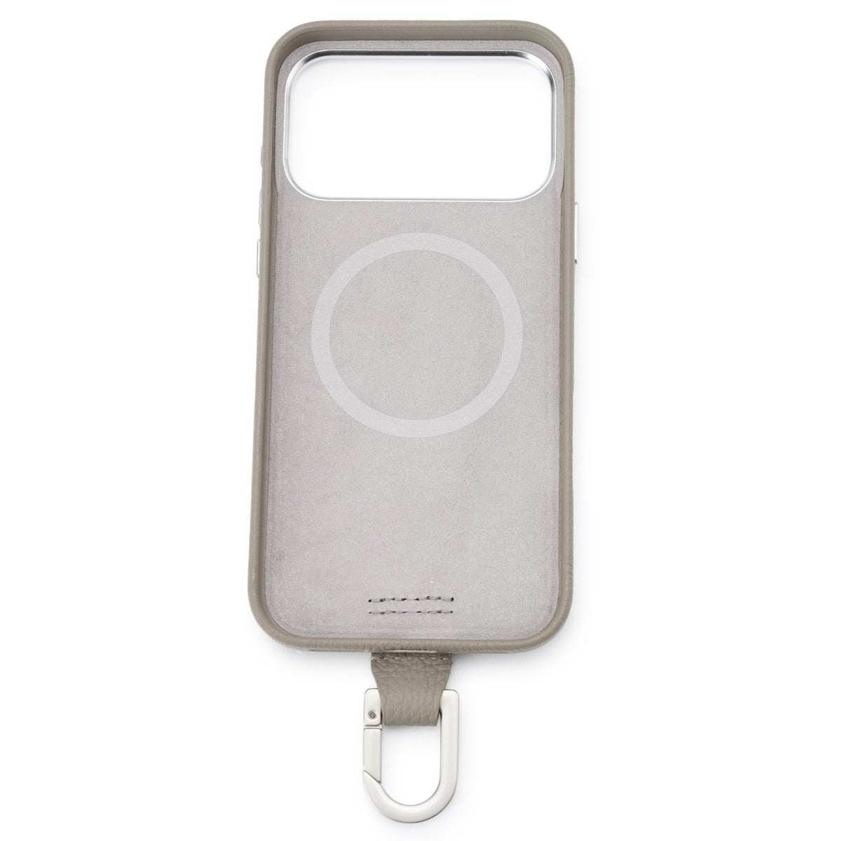 iPhone CASE (カラビナ付) 【17. 16】/ GREIGE