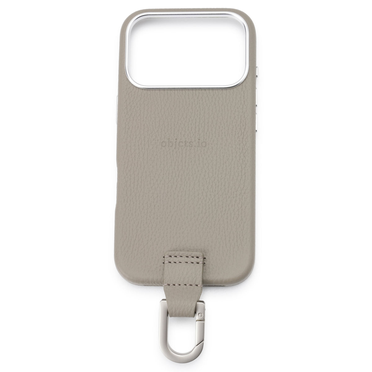 iPhone CASE (カラビナ付) 【17. 16】/ GREIGE