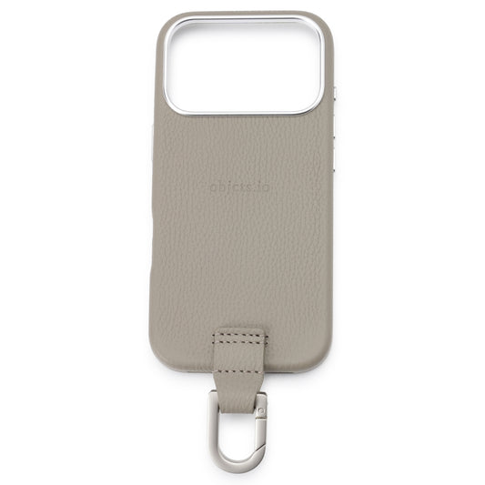 iPhone CASE (カラビナ付) 【17. 16】/ GREIGE