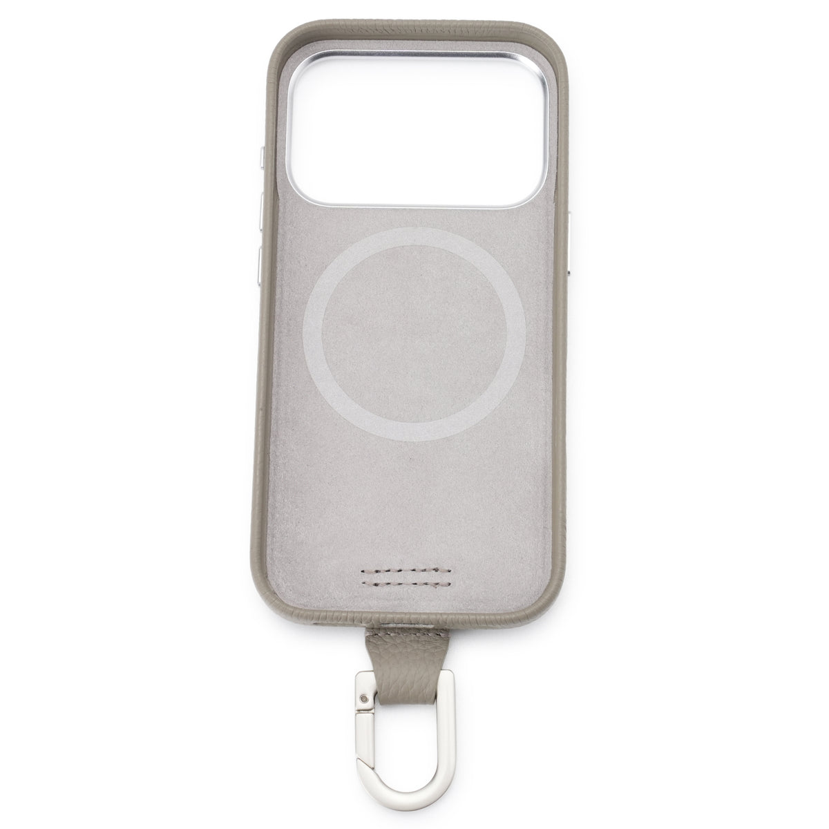 iPhone CASE (カラビナ付) 【17. 16】/ GREIGE