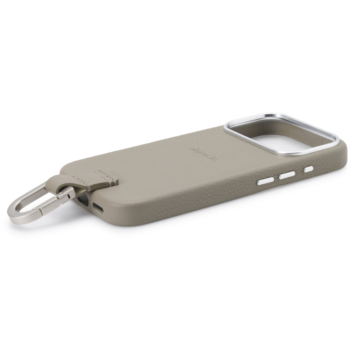 iPhone CASE (カラビナ付) 【17. 16】/ GREIGE