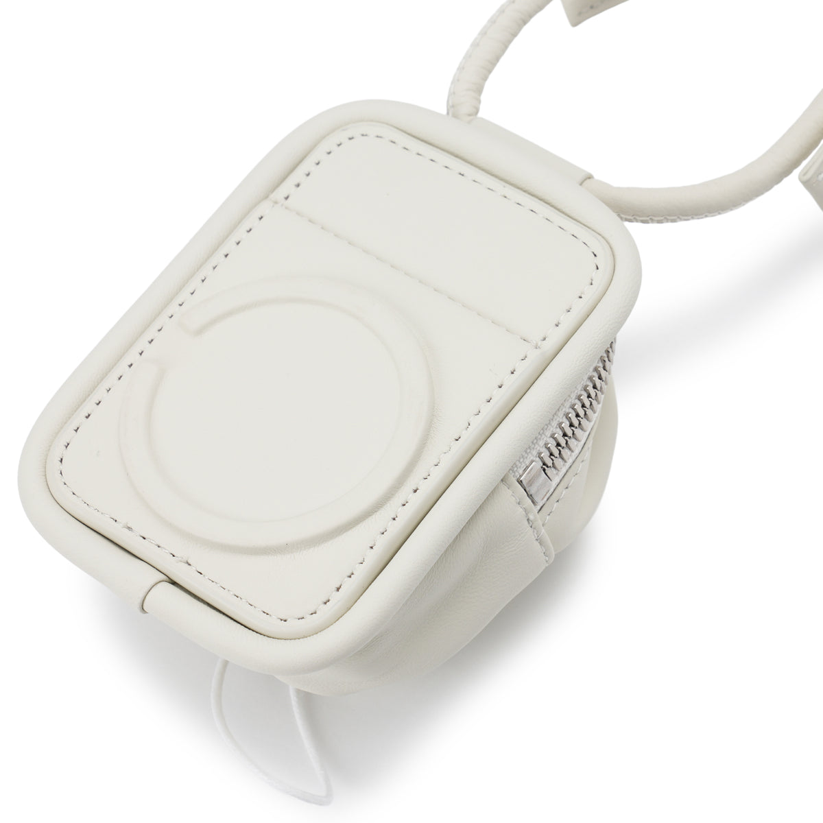 iPhone ACCESSORY - LEATHER POUCH WITH STRAP / MARSHMALLOW