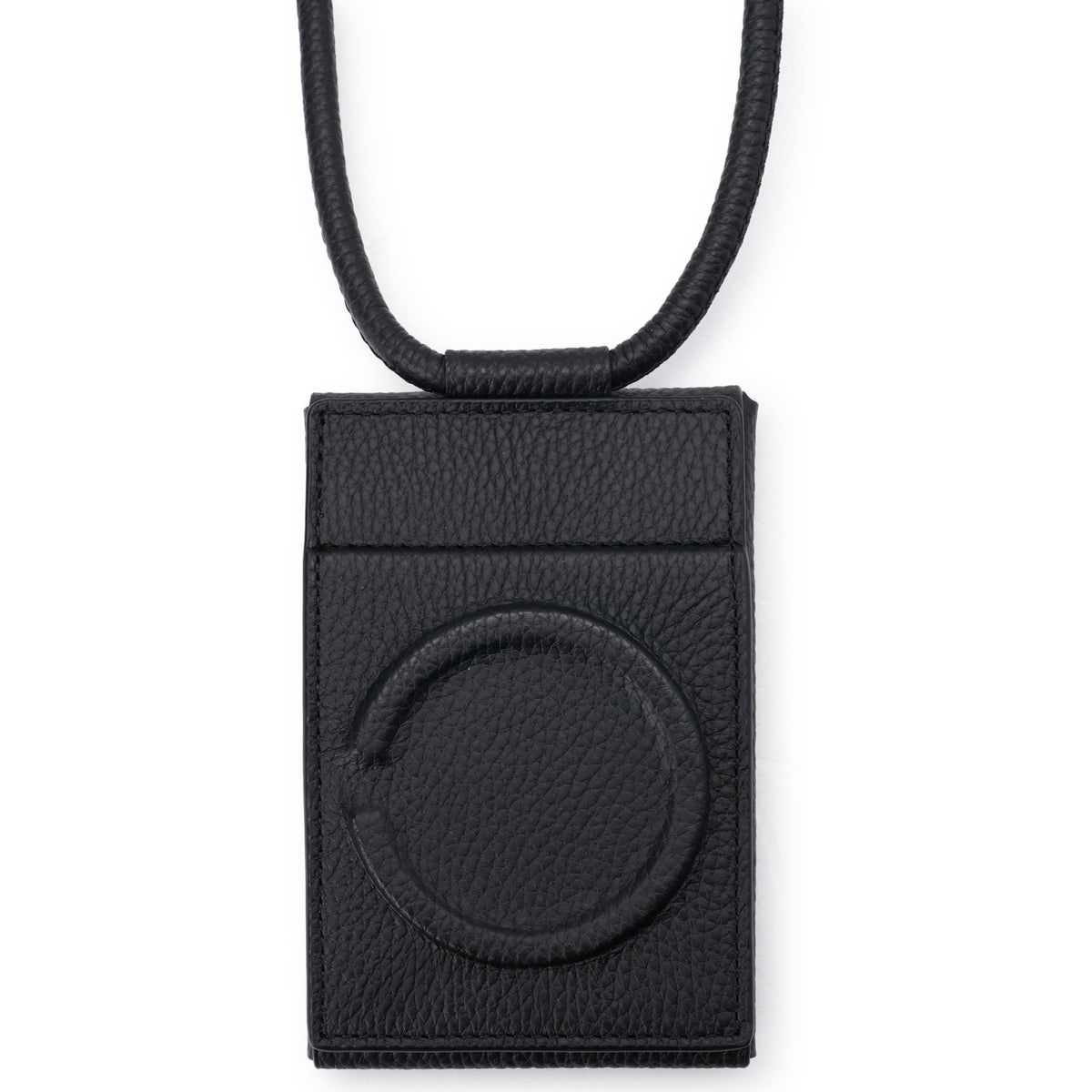 iPhone ACCESSORY - LEATHER ENVELOPE WALLET WITH STRAP / BLACK