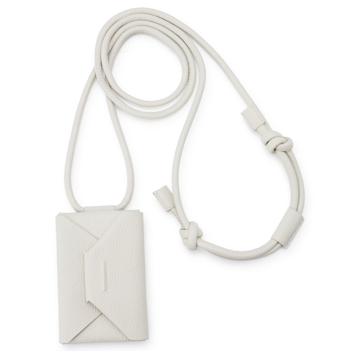 iPhone ACCESSORY - LEATHER ENVELOPE WALLET WITH STRAP / MARSHMALLOW