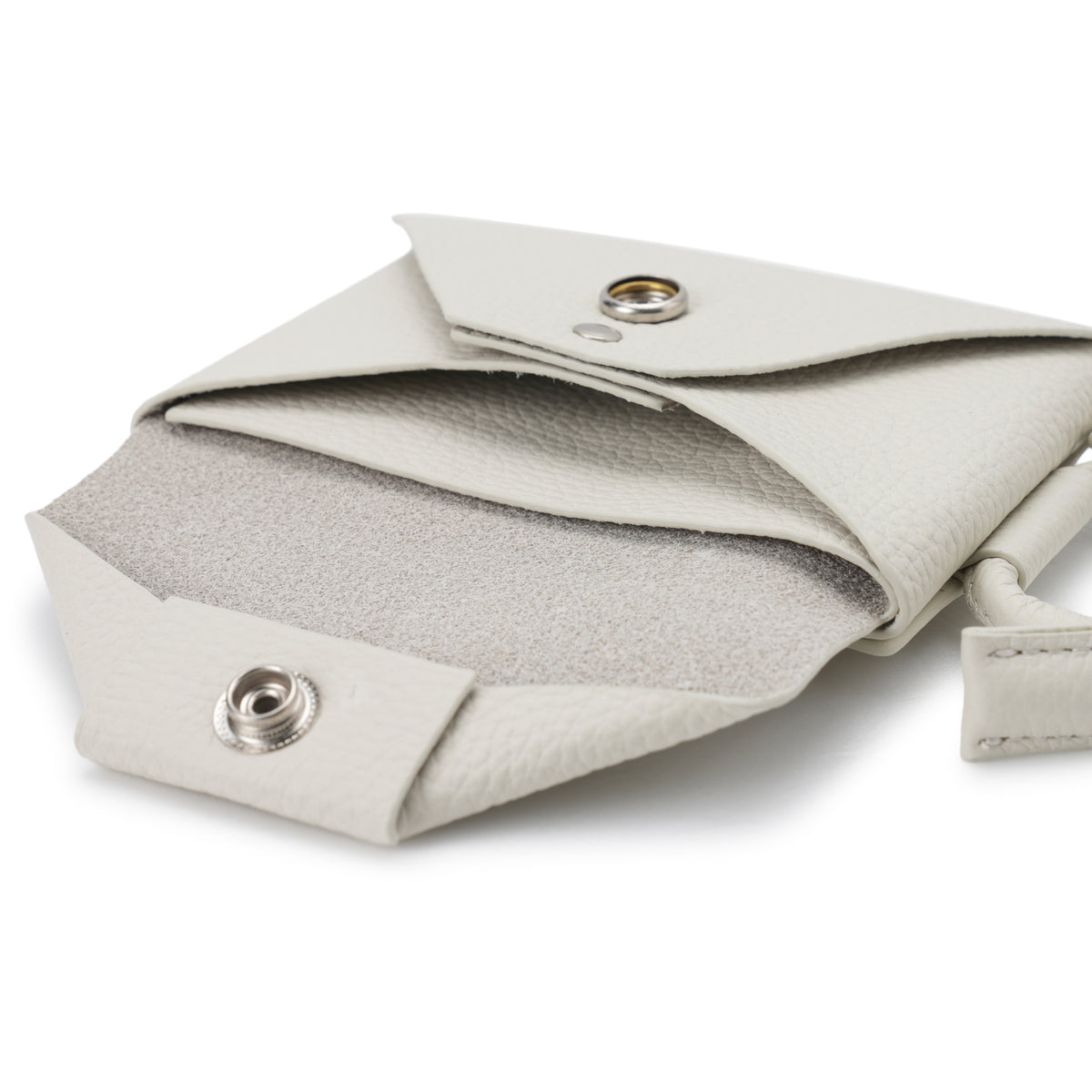 iPhone ACCESSORY - LEATHER ENVELOPE WALLET WITH STRAP / MARSHMALLOW
