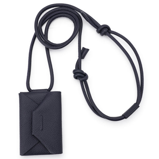 iPhone ACCESSORY - LEATHER ENVELOPE WALLET WITH STRAP / MIDNIGHT