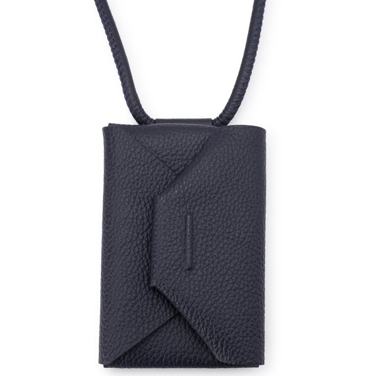 iPhone ACCESSORY - LEATHER ENVELOPE WALLET WITH STRAP / MIDNIGHT