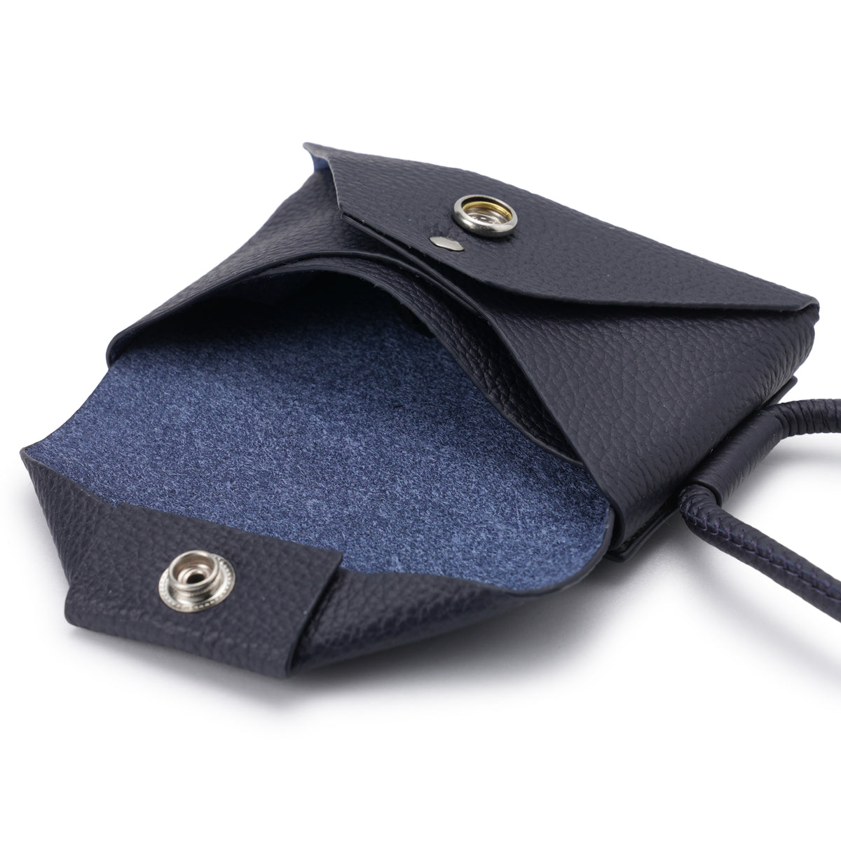 iPhone ACCESSORY - LEATHER ENVELOPE WALLET WITH STRAP / MIDNIGHT