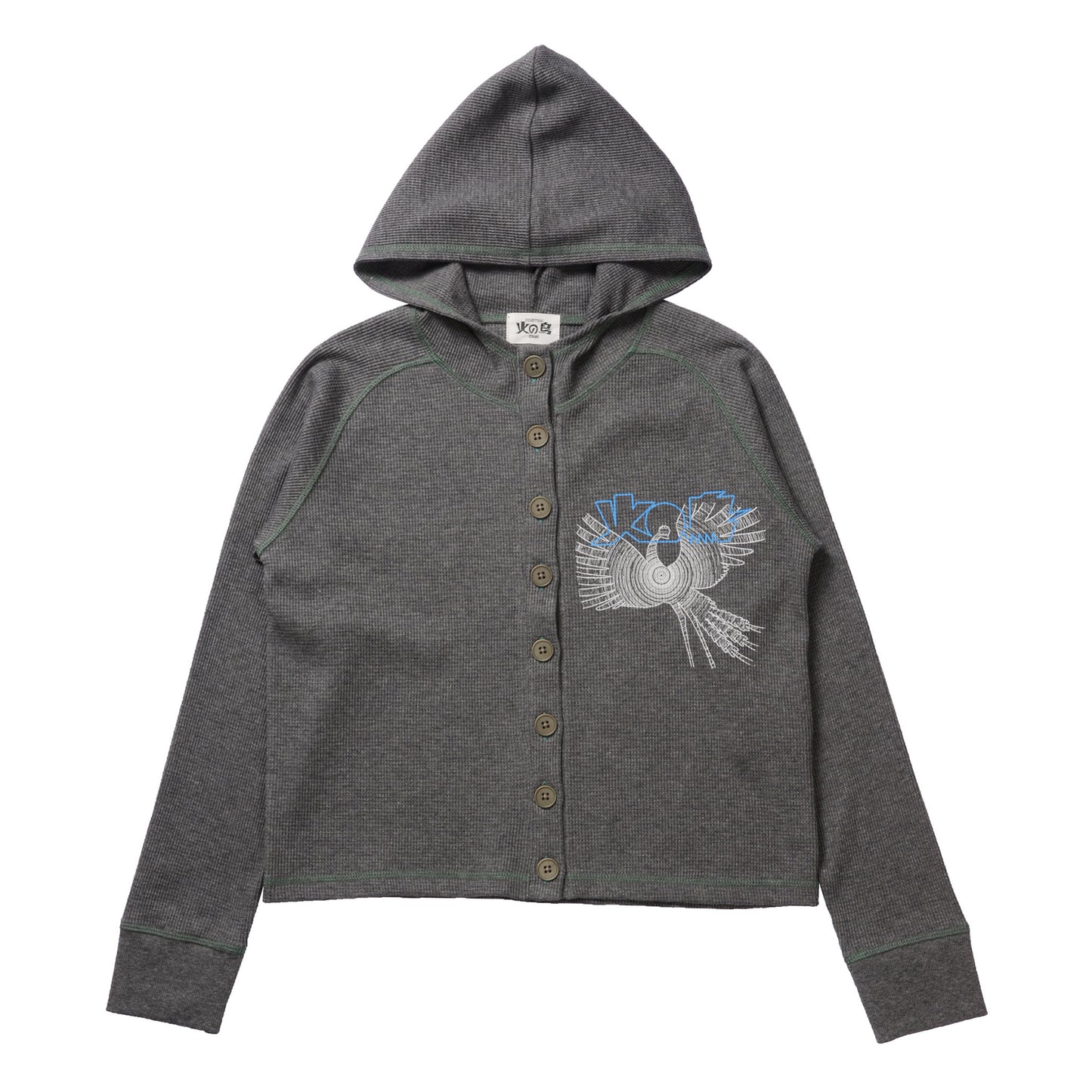 BUTTON-DOWN HOODIE TYPE.A / C.GREY