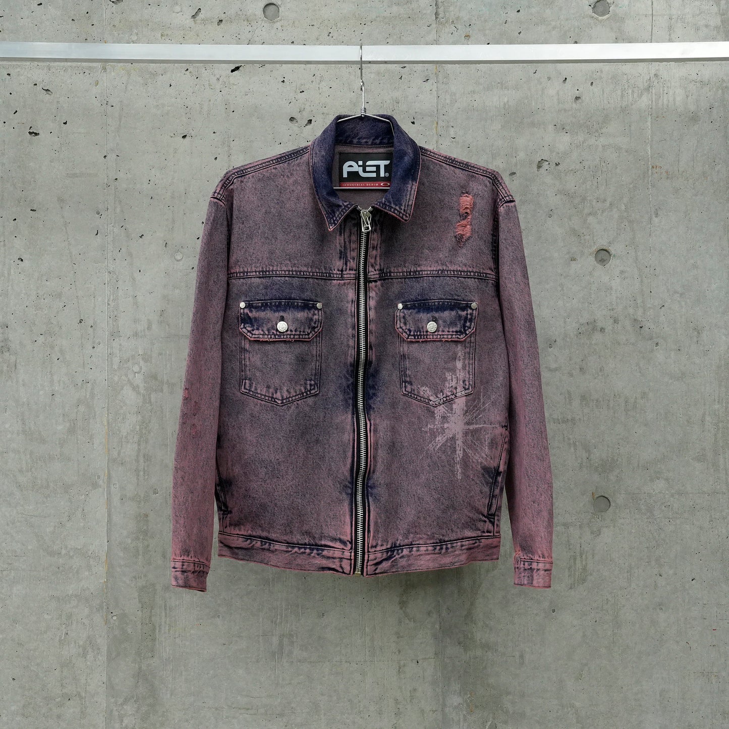 DISTRESSED DENIM JACKET / FATHOM