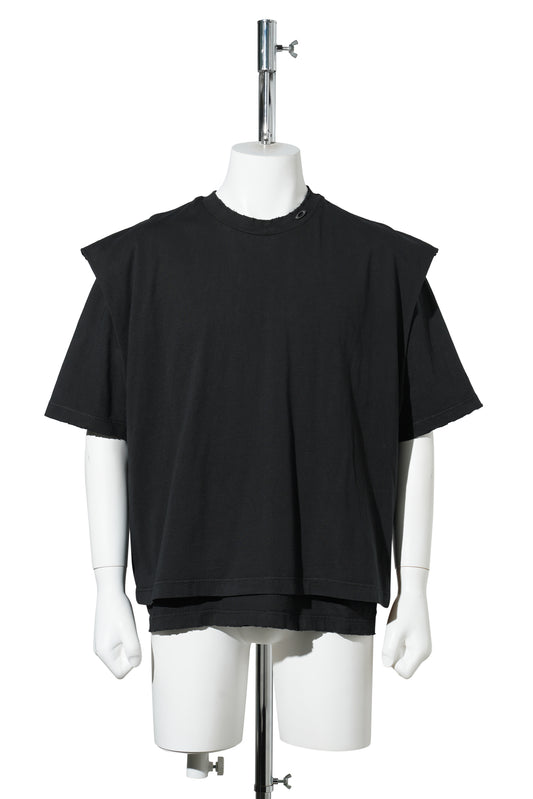 LAYERED T-SHIRT / VINTAGE BLACK
