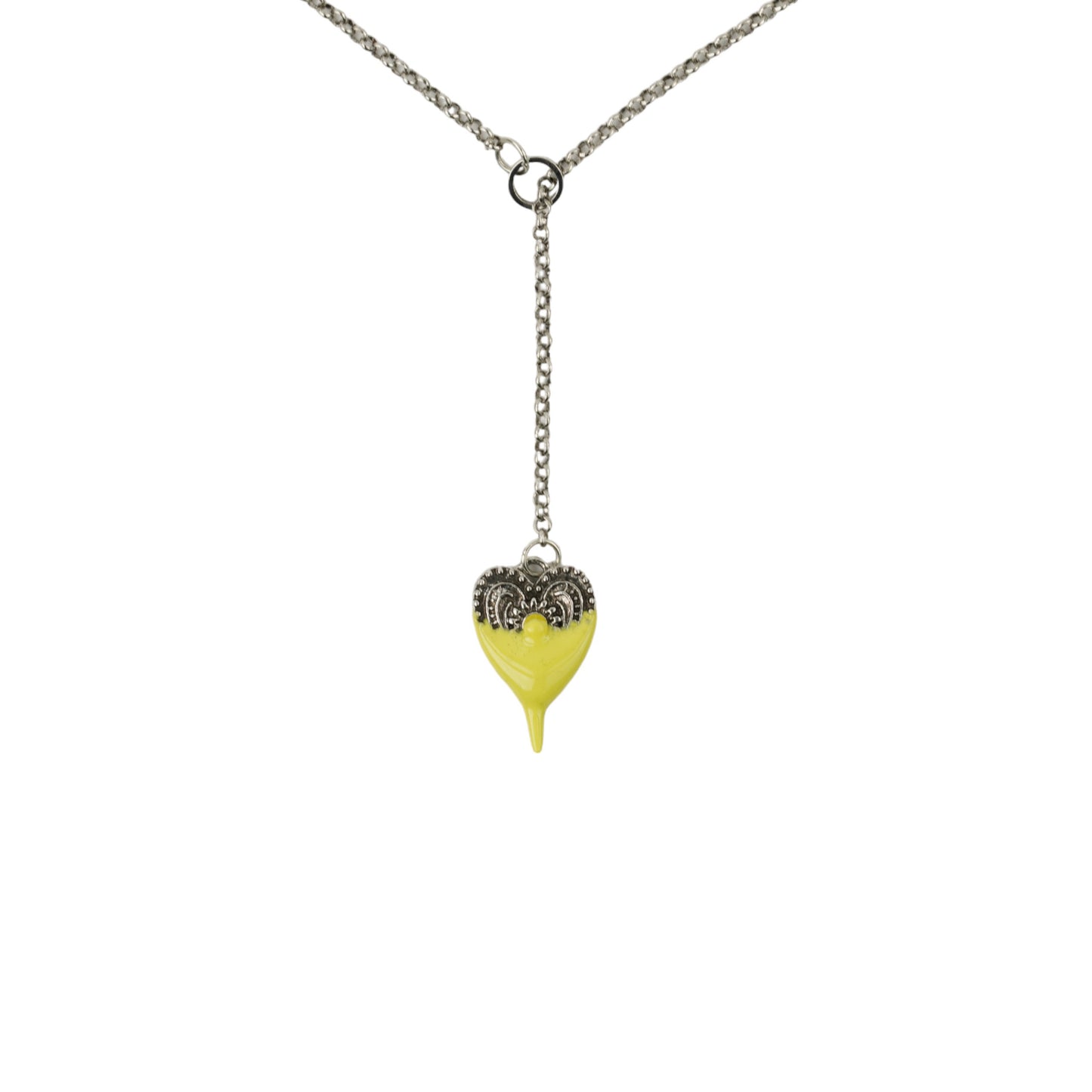 DIPPED HEART NECKLACE / GRN