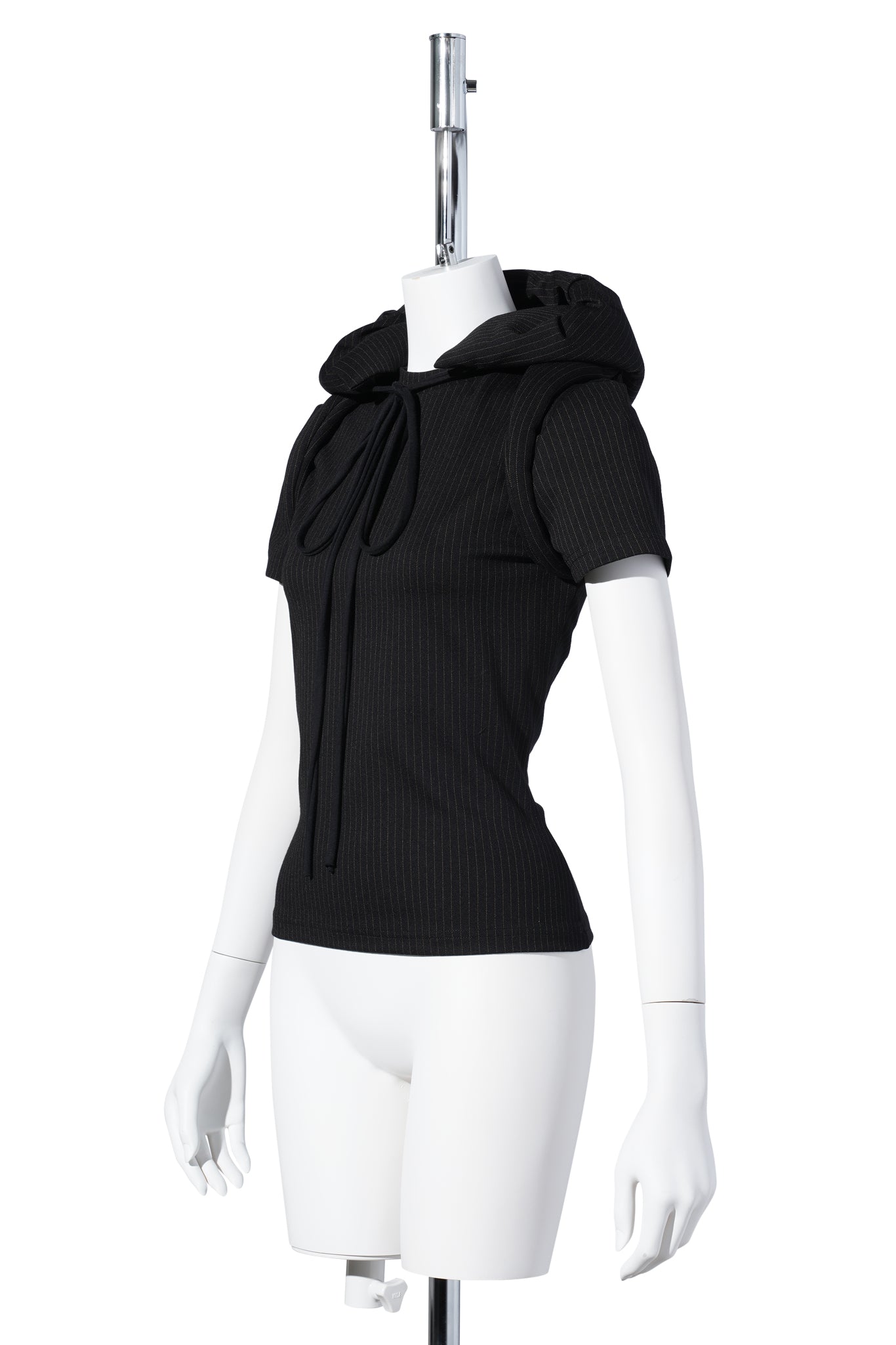 PADDED HOOD T-SHIRT / BLACK