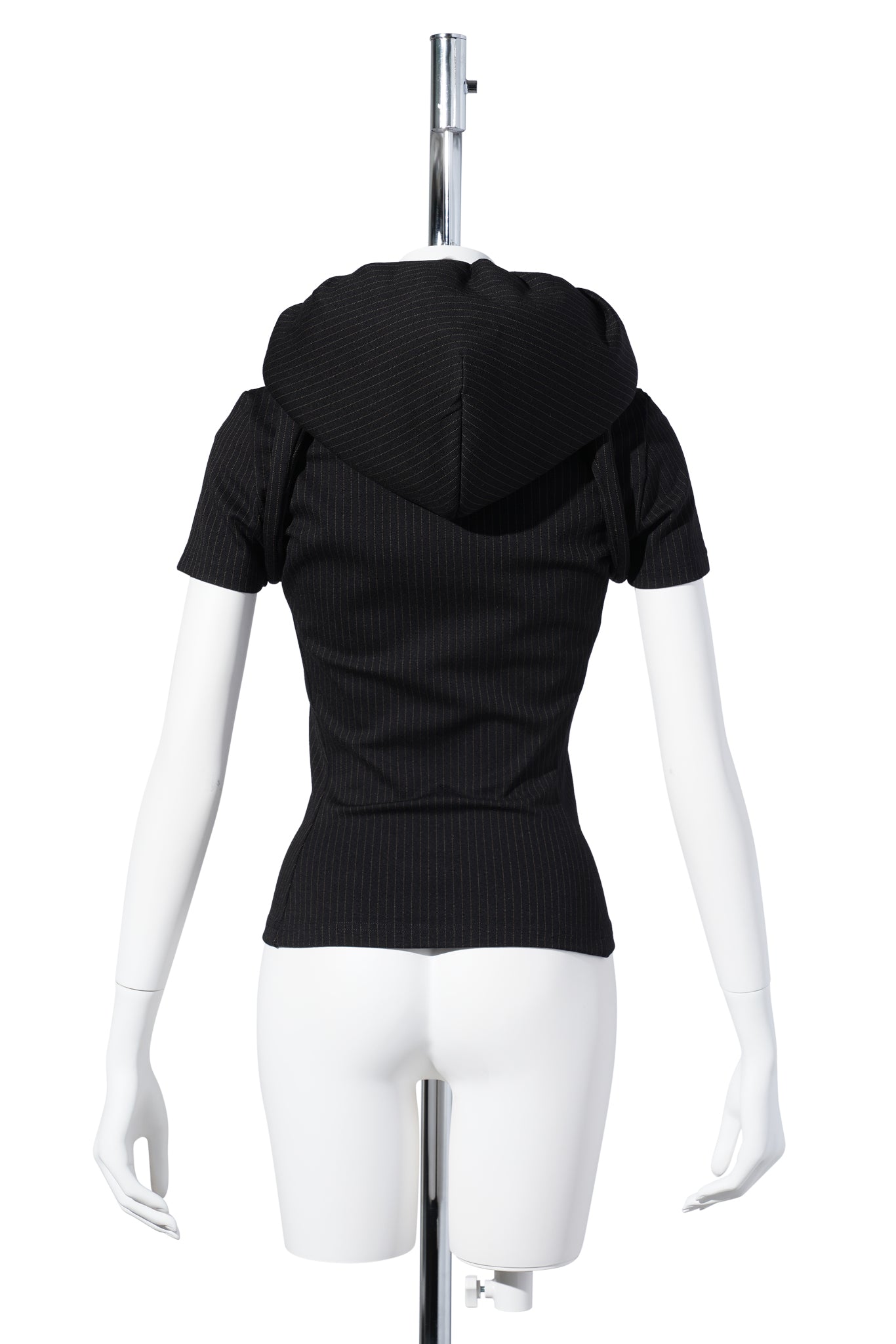 PADDED HOOD T-SHIRT / BLACK