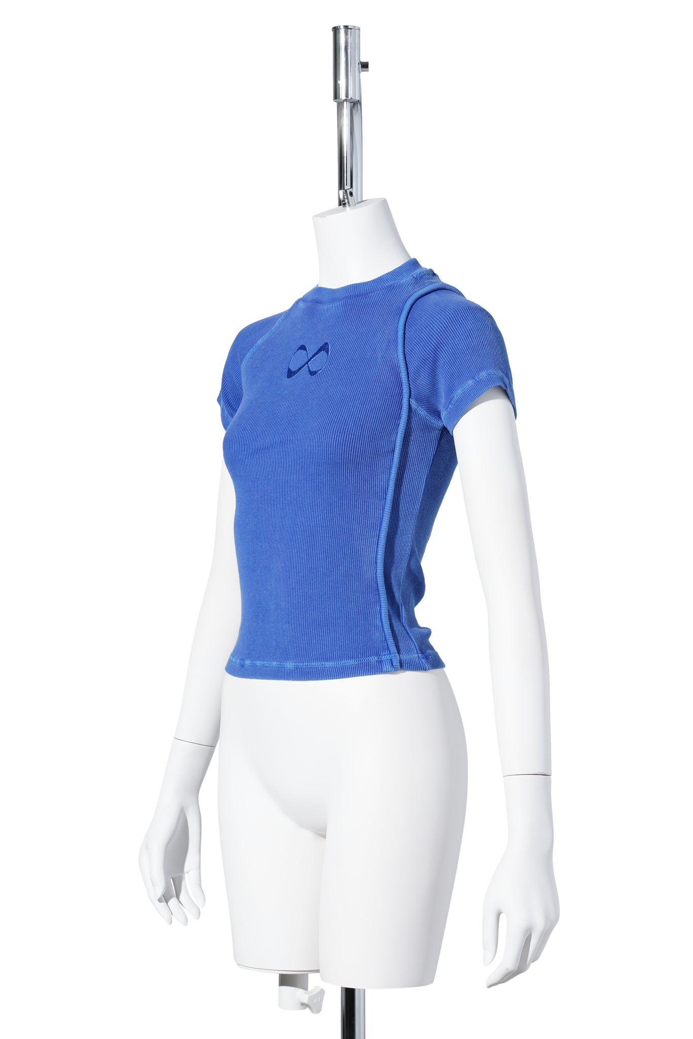 DECONSTRUCTED RIB T-SHIRT / BLUE