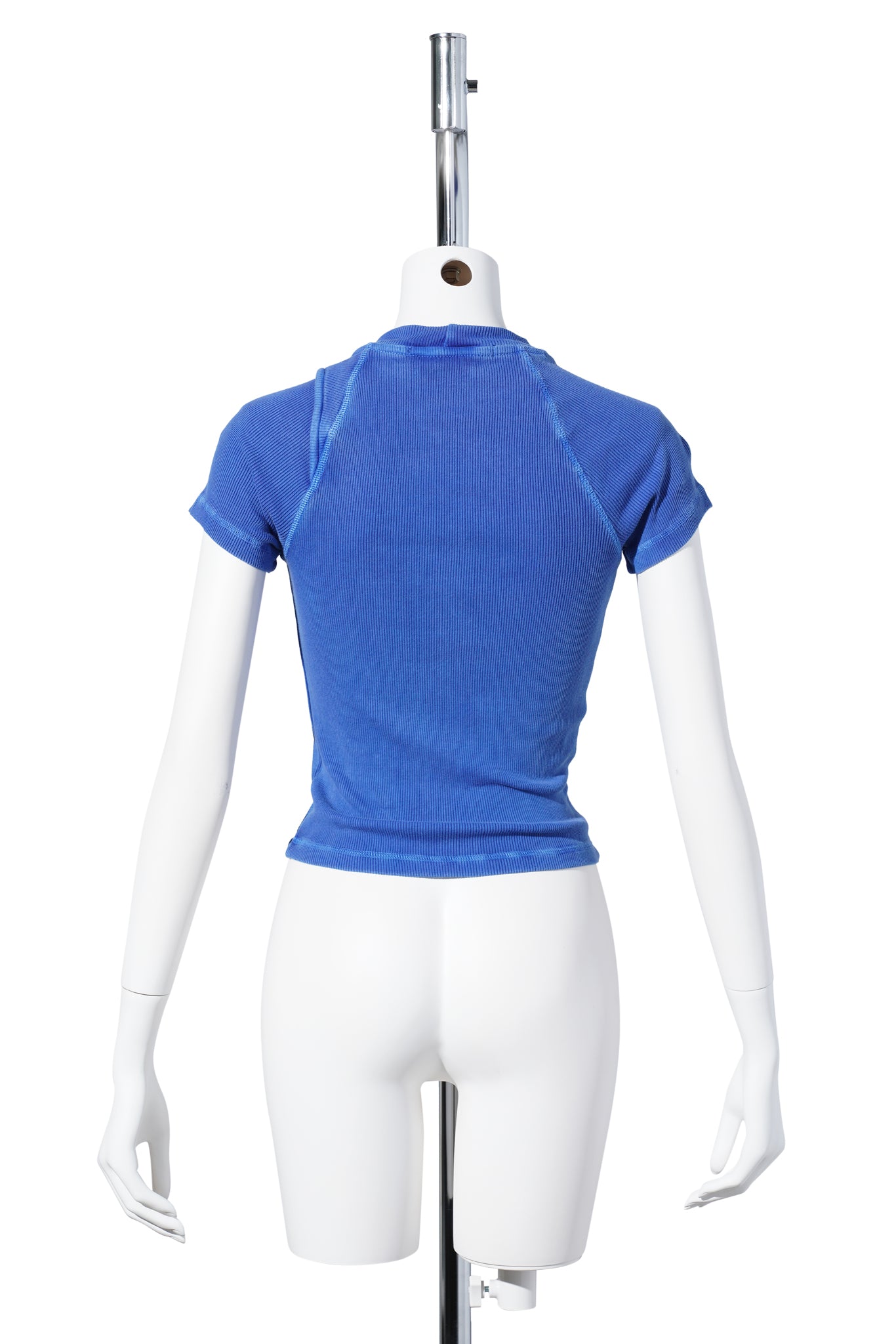 DECONSTRUCTED RIB T-SHIRT / BLUE