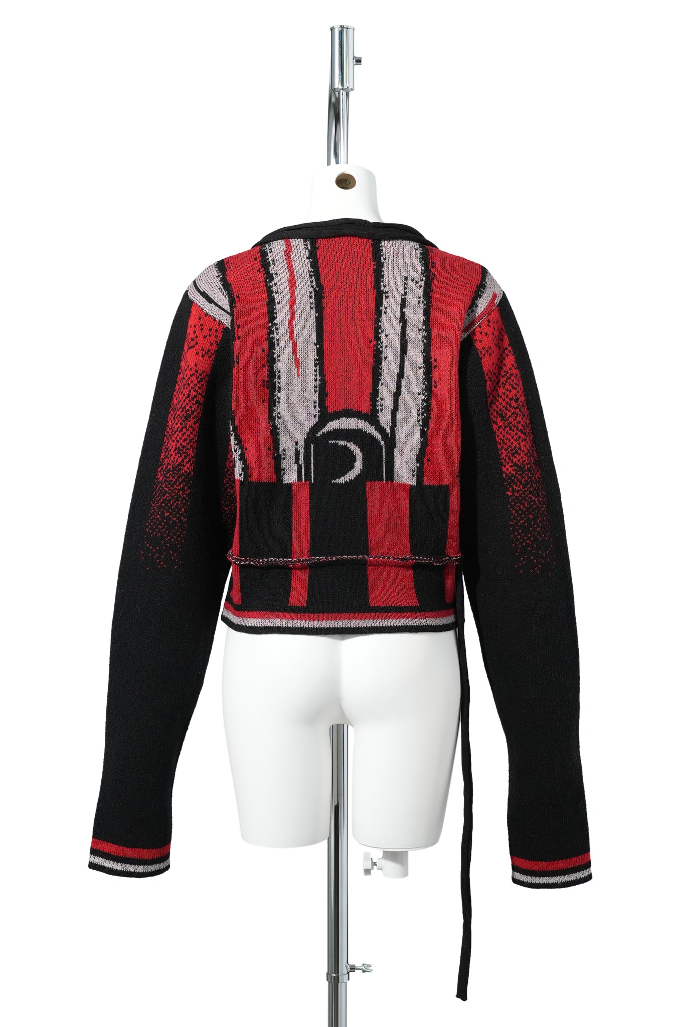 SPORTY KNIT CARDIGAN / RED SPORT GRAPHIC