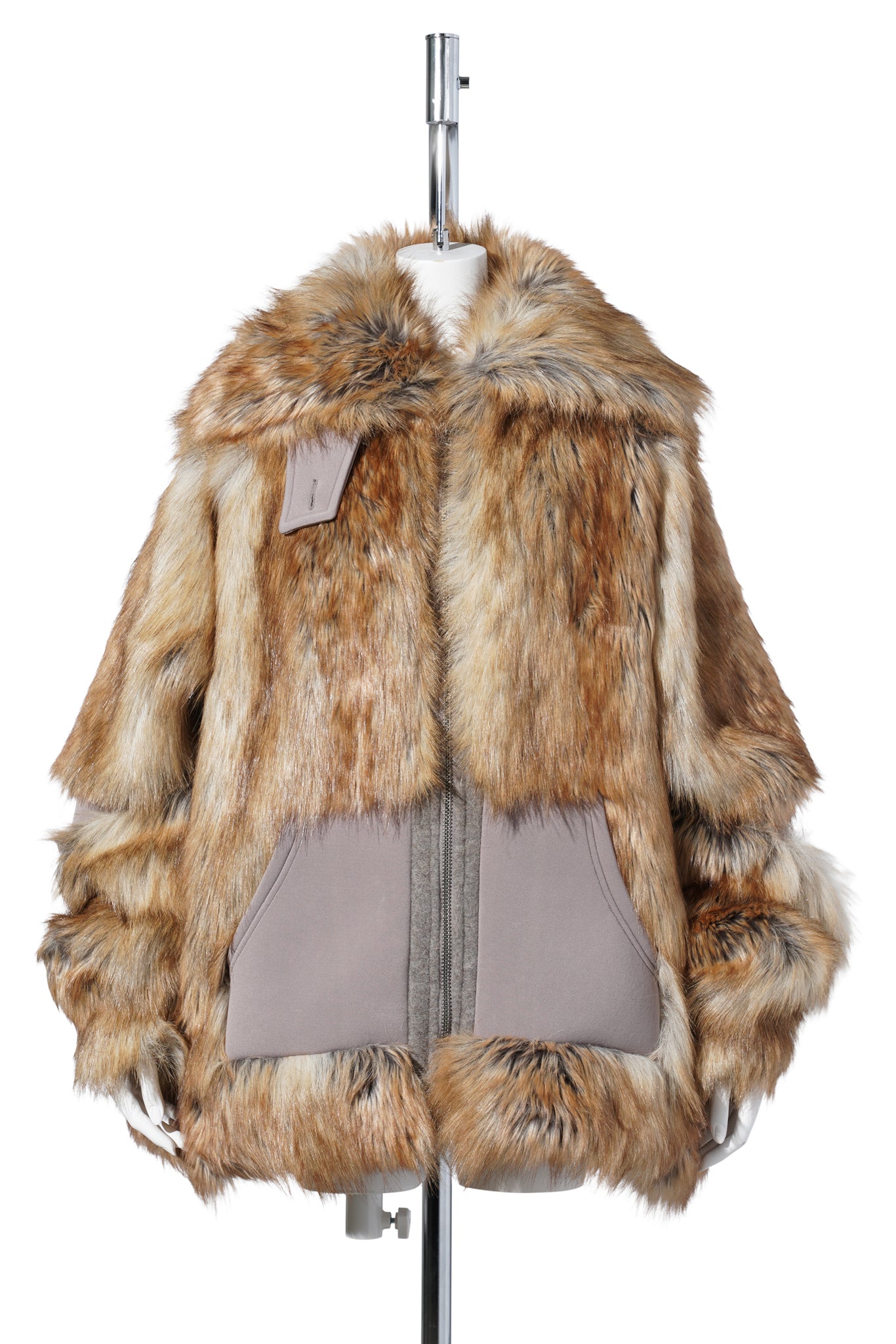 OVERSIZED FURRY MULTILINE JACKET / FURRY