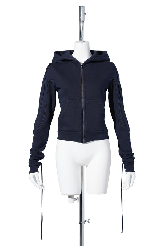 FITTED ZIP HOODIE / DARK NAVY